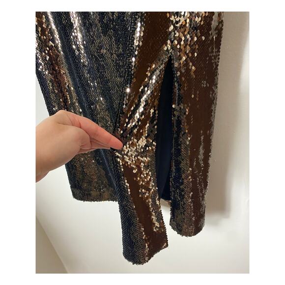 NEW TED BAKER DRESS 10 BROWN FESTIVE HOLIDAYS EVENING - Picture 13 of 16